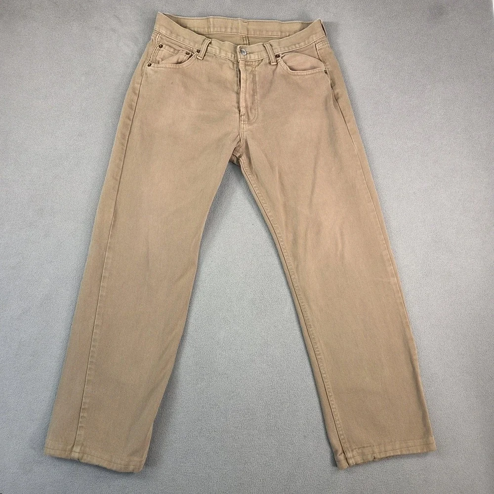 Vintage Levis 501 Jeans Mens 34x36 (Fits 29x27) Tan Made in USA Y2K Stains